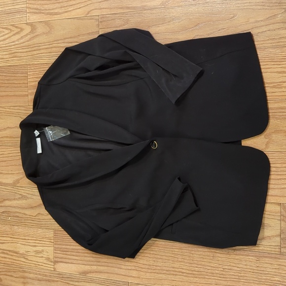 Black one-button blazer size 3XL with stretch NEW Susan Graver - Picture 1 of 4